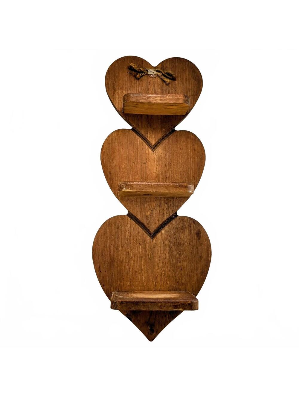 3-Tier Stacked Heart Wall Shelf, 20.5 in